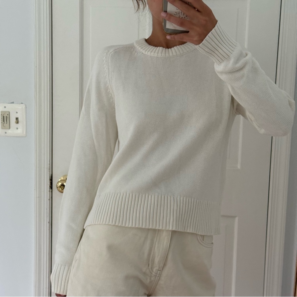 Ivory Banana Republic Cotton Sweater- M